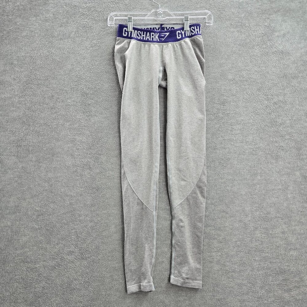 Gymshark Women Activewear Pants XS Gray Nylon Polyester Legging Yoga